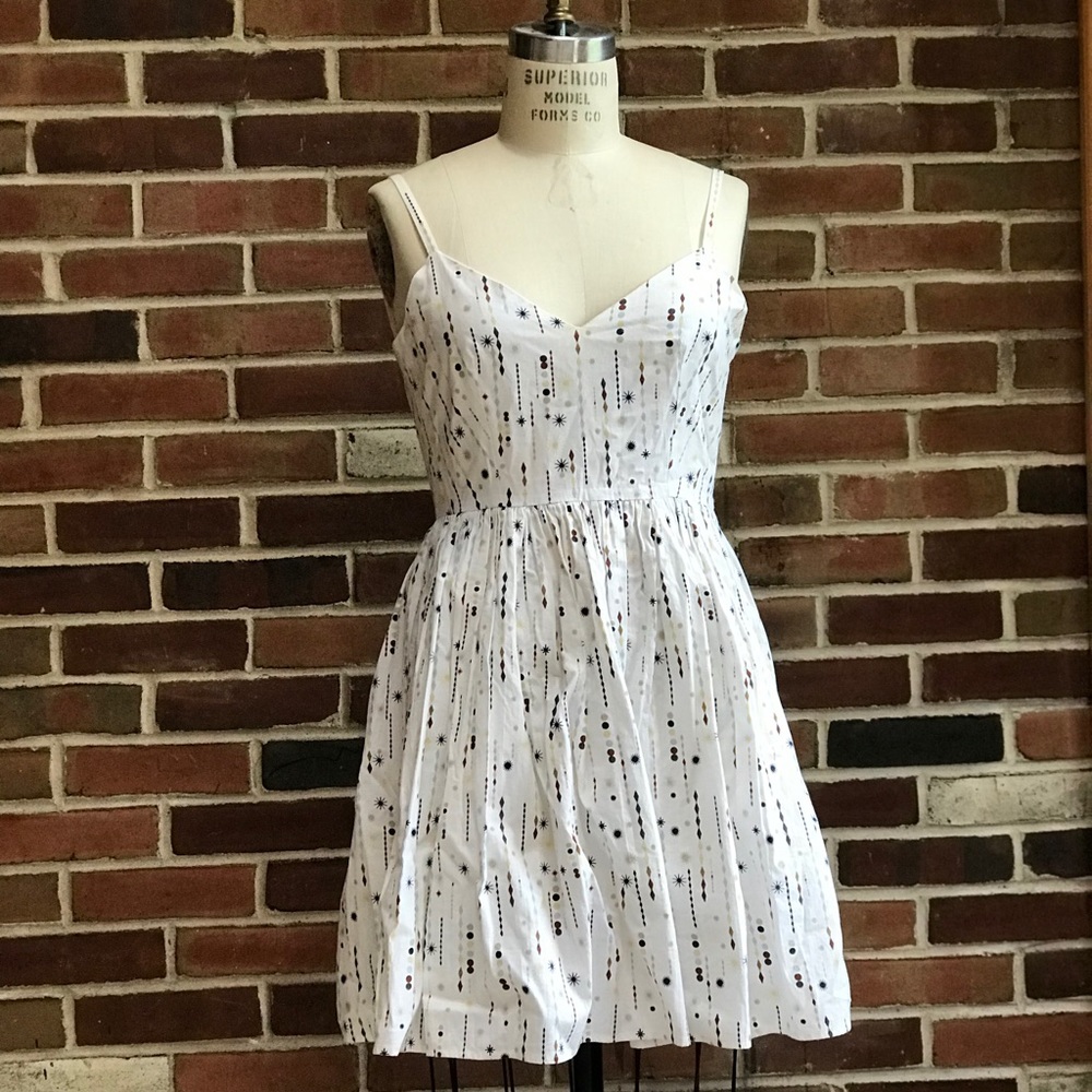 Lotus Designs white cotton spaghetti strap dress